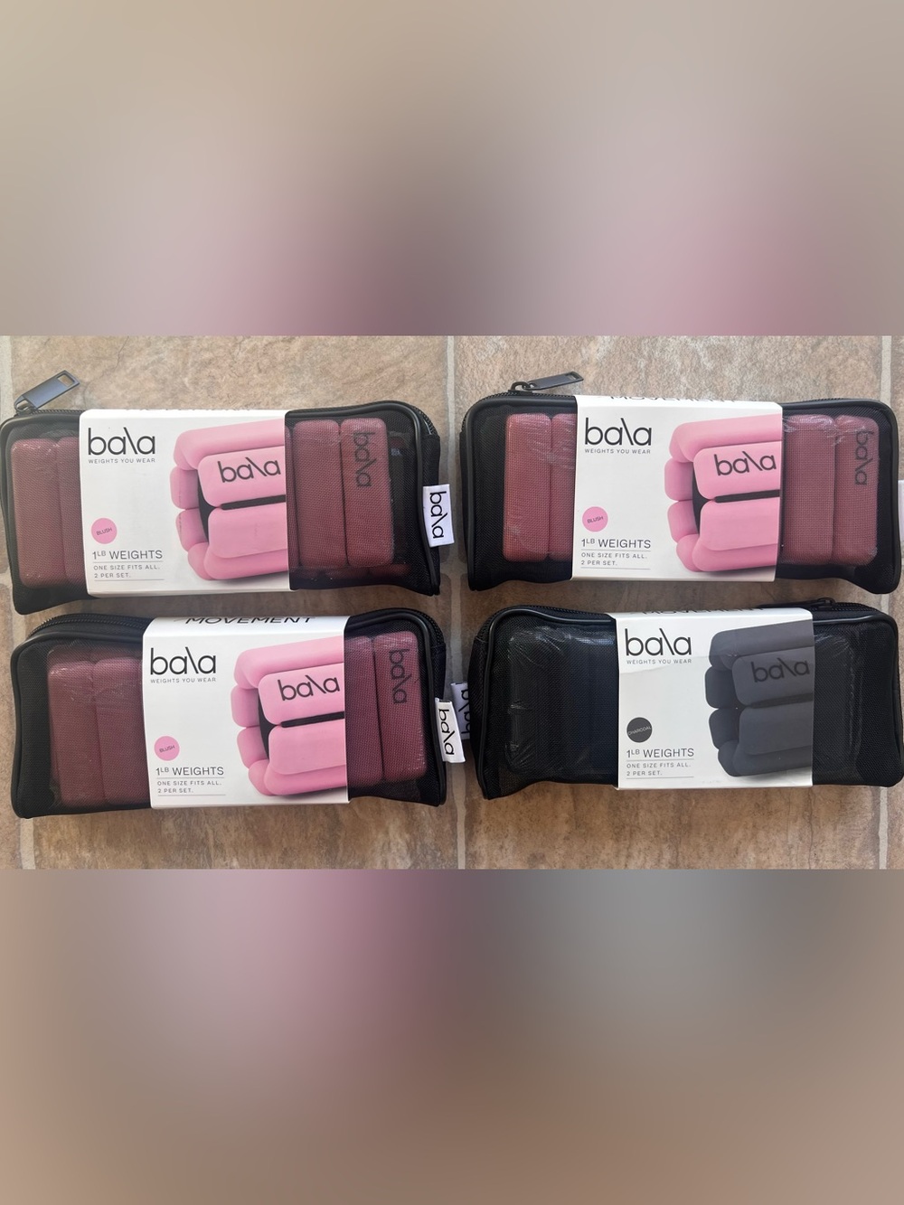 Brand New Bala Bangles 1 LB Weights – Blush & Charcoal